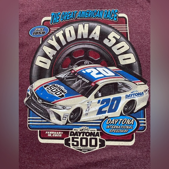 NASCAR  Daytona 500 62nd Annual Unisex Tee Sz L  NASCAR Men Tee - Picture 5 of 6